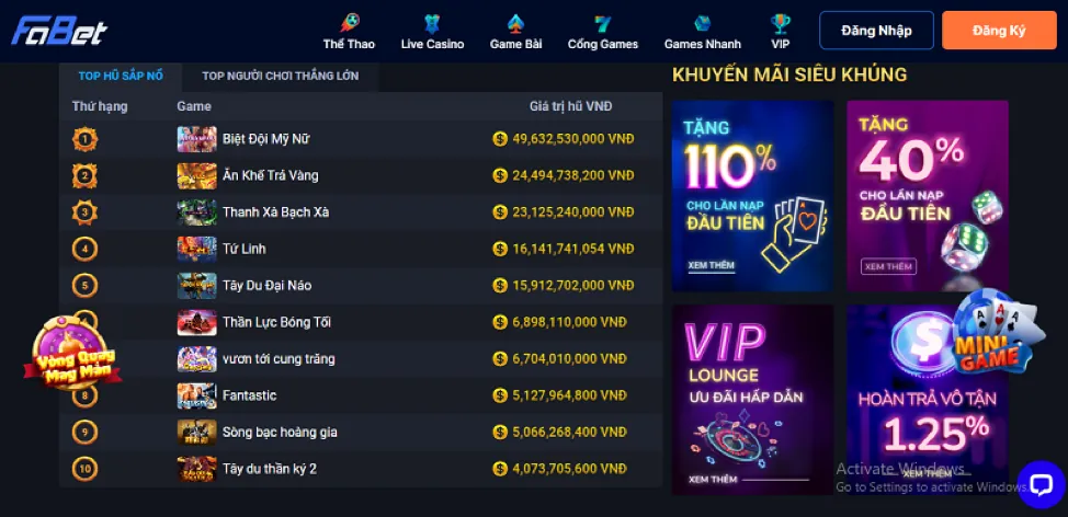 Các chương trình khuyến mãi hấp dẫn và độc quyền từ VIP 888